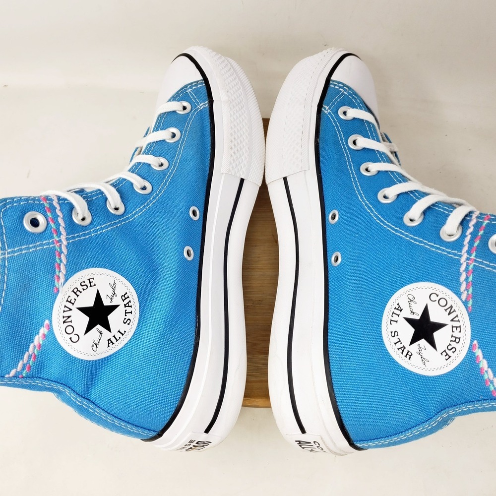 Converse All Star Lift Platform Hi Shoes Womens 9 Friendship Bracelet Sneaker - Picture 9 of 12